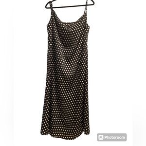 Boutique Brand Black with White Polka Dots Dress with Adjustable Straps